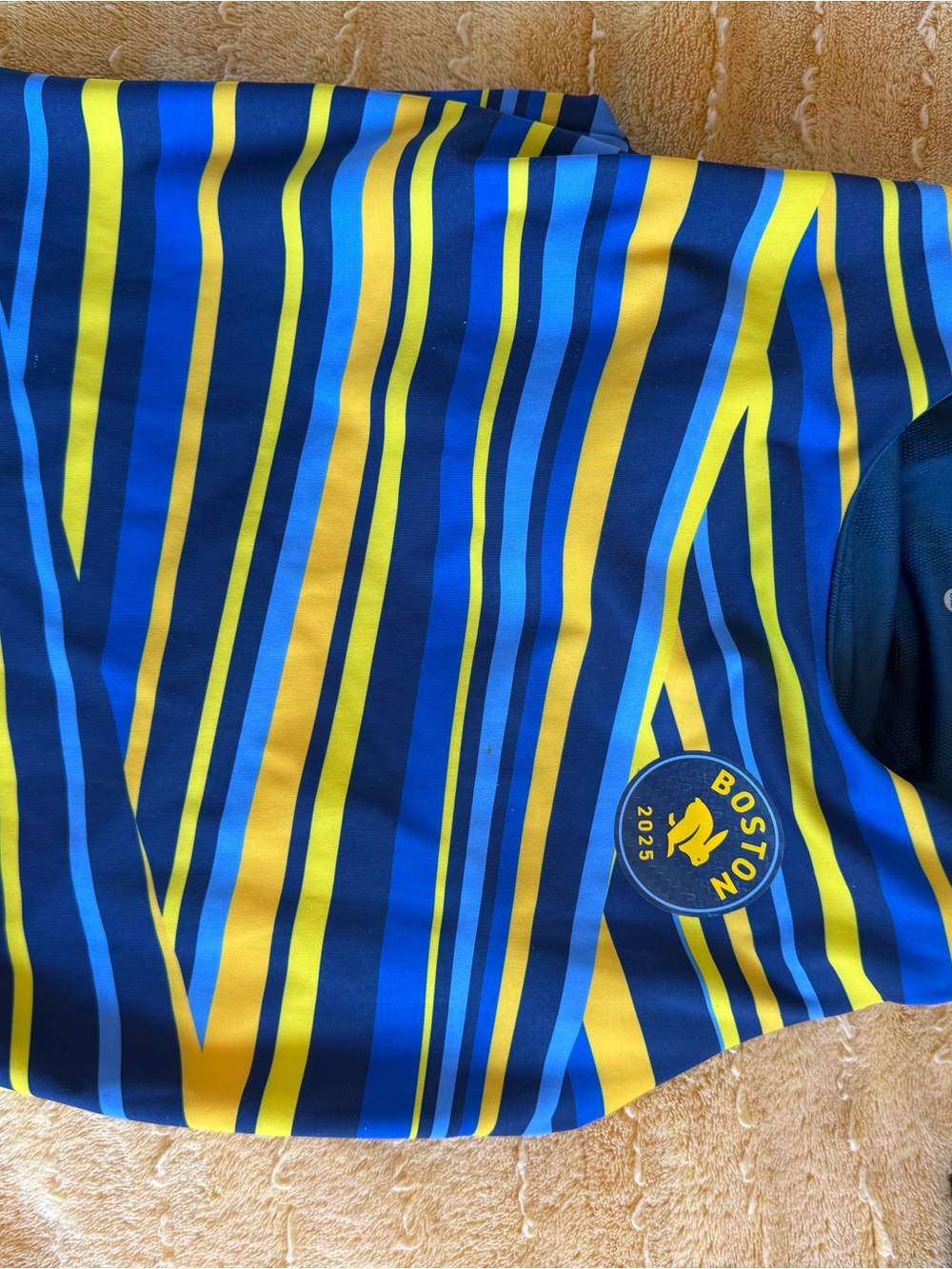 Boston 2025 Striped Blue & Yellow Tank Top